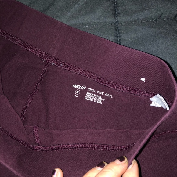 Maroon Aerie Chill Leggings - Picture 2 of 2